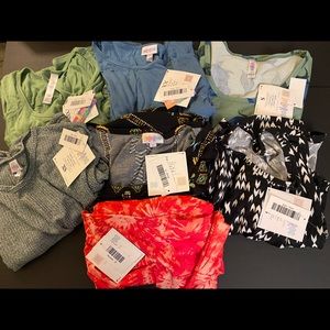 Lot of 7 LuLaRoe NWT Items: 6 tops and 1 skirt